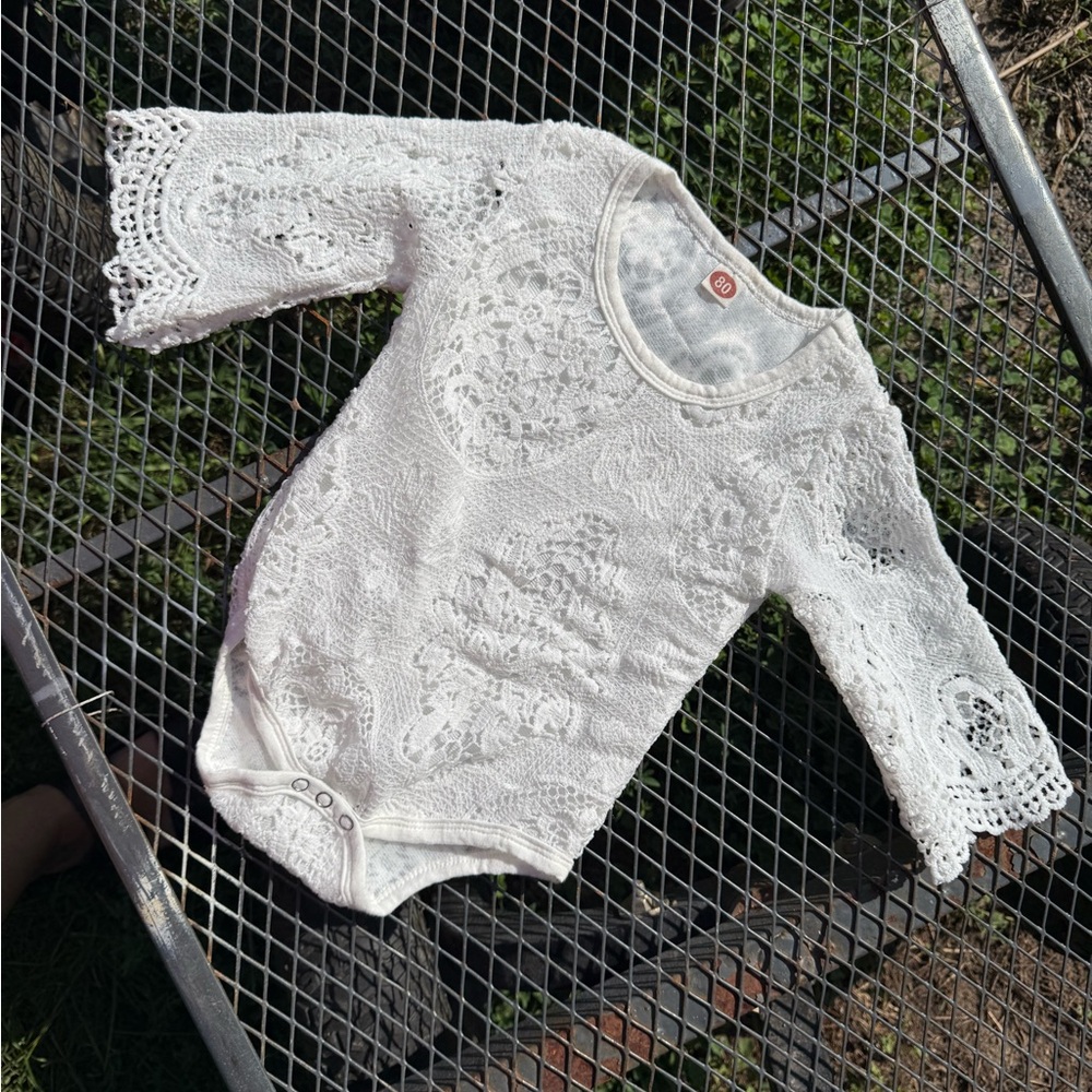 White Lace Kids One Piece
